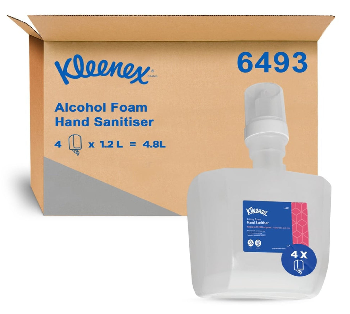 Kleenex Alcohol Foam Hand Sanitiser Fragrance Free (1200 ml/Cartridge)