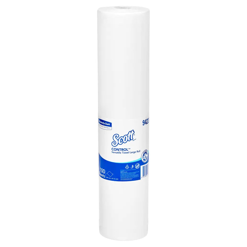 Scott Control Versatile Towel Large Roll – White, 800 Sheets (8 Rolls x 100)