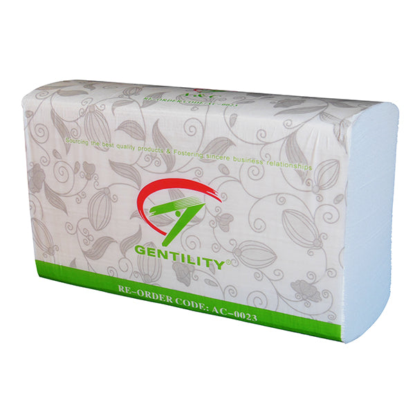 A&C Gentility Slimline Hand Towel TAD 23 x 23cm | 4000 Sheets