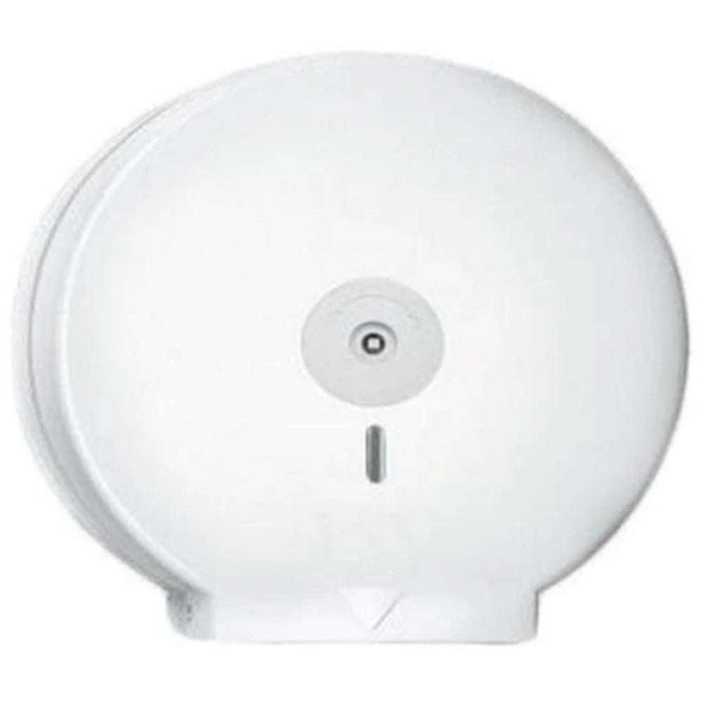 A&C Gentility Single Jumbo Toilet Roll Dispenser White