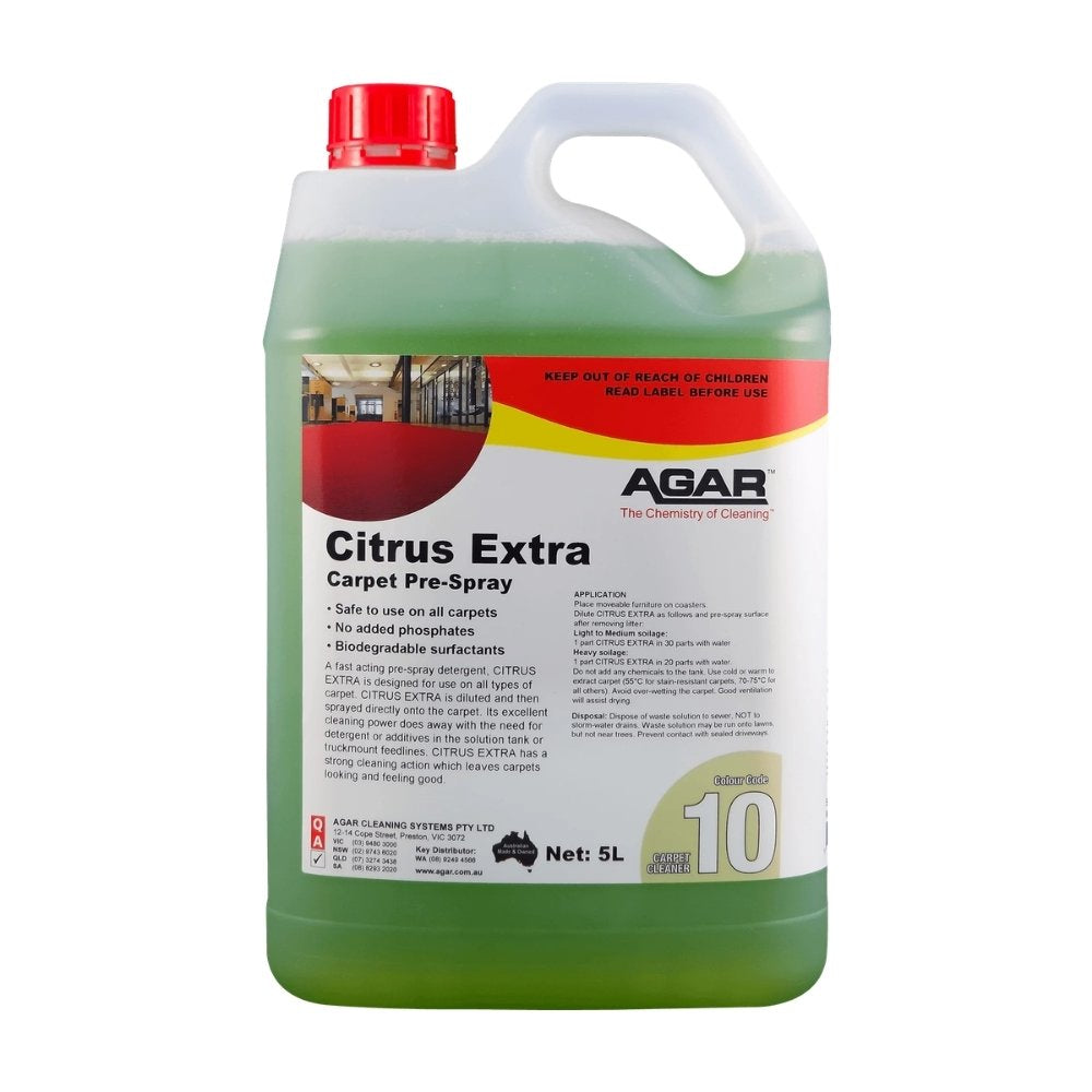 Agar Citrus Extra 5L Carpet Pre-Spray Detergent with Orange Oils