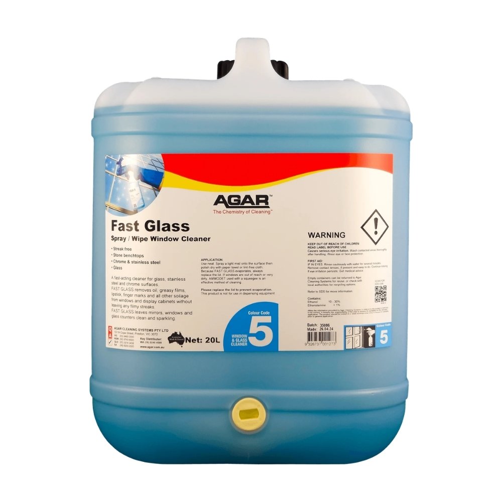 Agar Fast Glass Commercial Streak-Free Glass Cleaner for Windows 20L