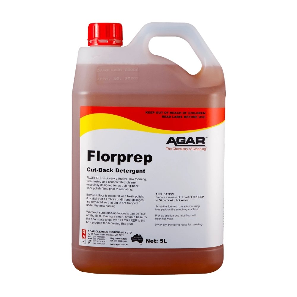 Agar Florprep Cut-Back Floor Detergent for Sealer Recoating 5L