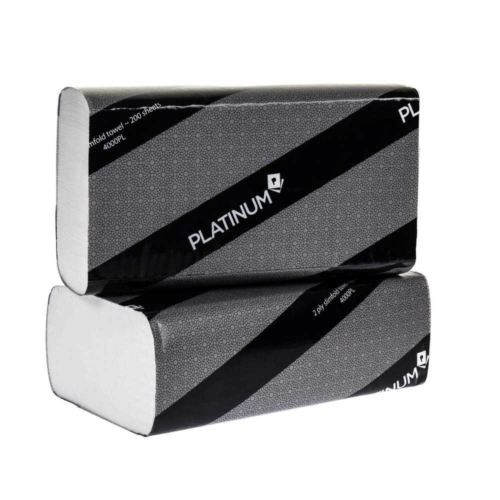Caprice Platinum 2-Ply Slimfold Paper Towel 23cm × 23cm FSC Certified