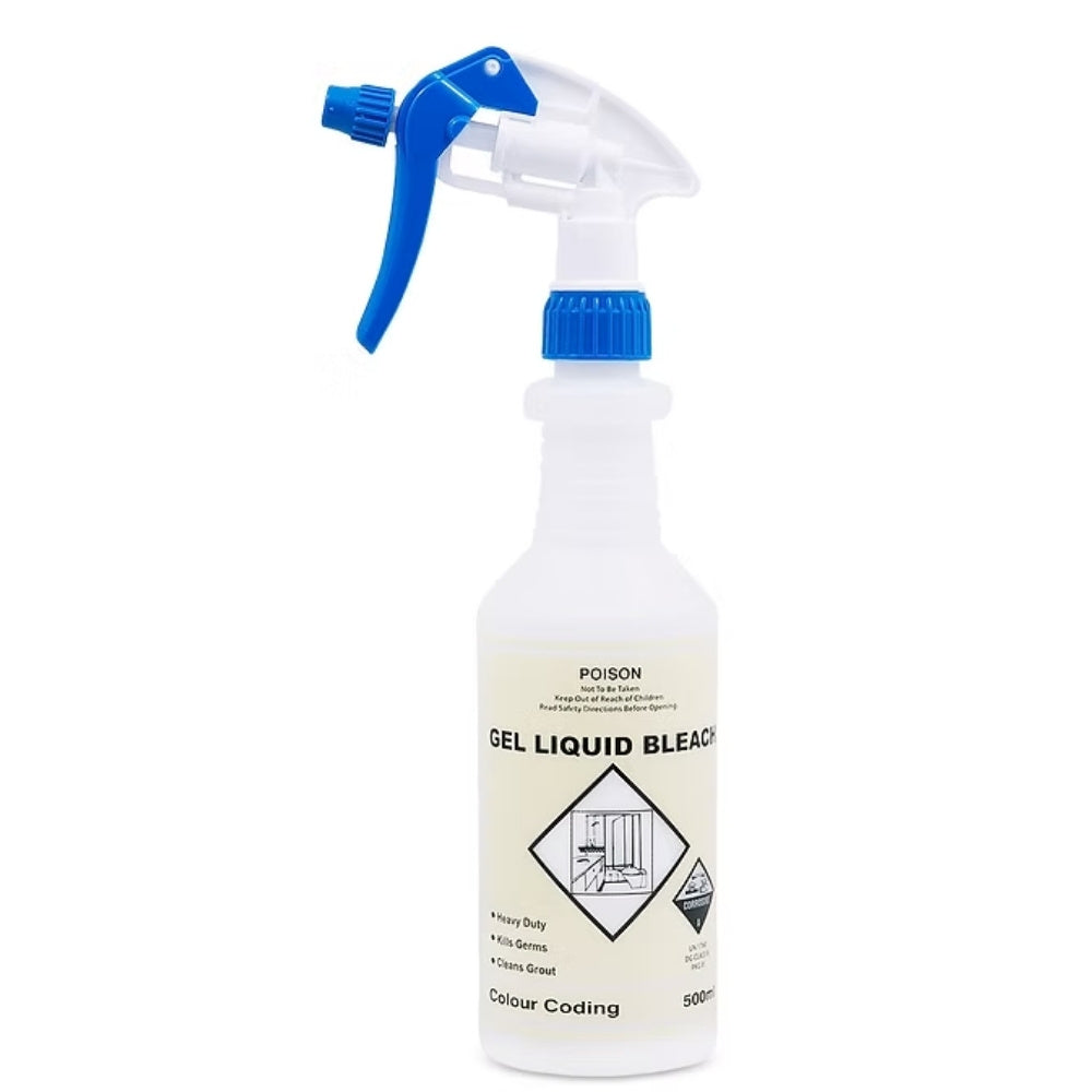Clean Plus Colour Coded 500mL Bottle – Gel Liquid Bleach Empty Packaging