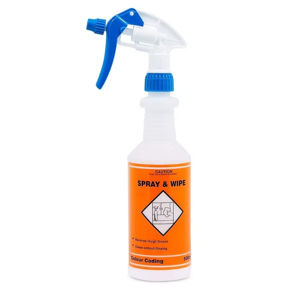 Clean Plus Colour Coded 500mL Bottle – Spray and Wipe Empty Packaging