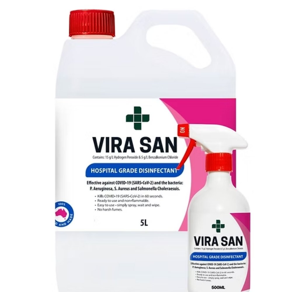 Clean Plus Vira San Hospital-Grade Disinfectant Cleaner 5L