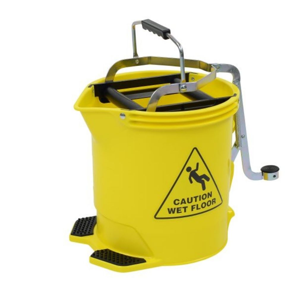 Edco Metal Wringer Bucket – Heavy Duty Mop & Bucket System