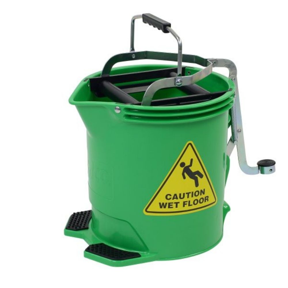 Edco Metal Wringer Bucket – Heavy Duty Mop & Bucket System