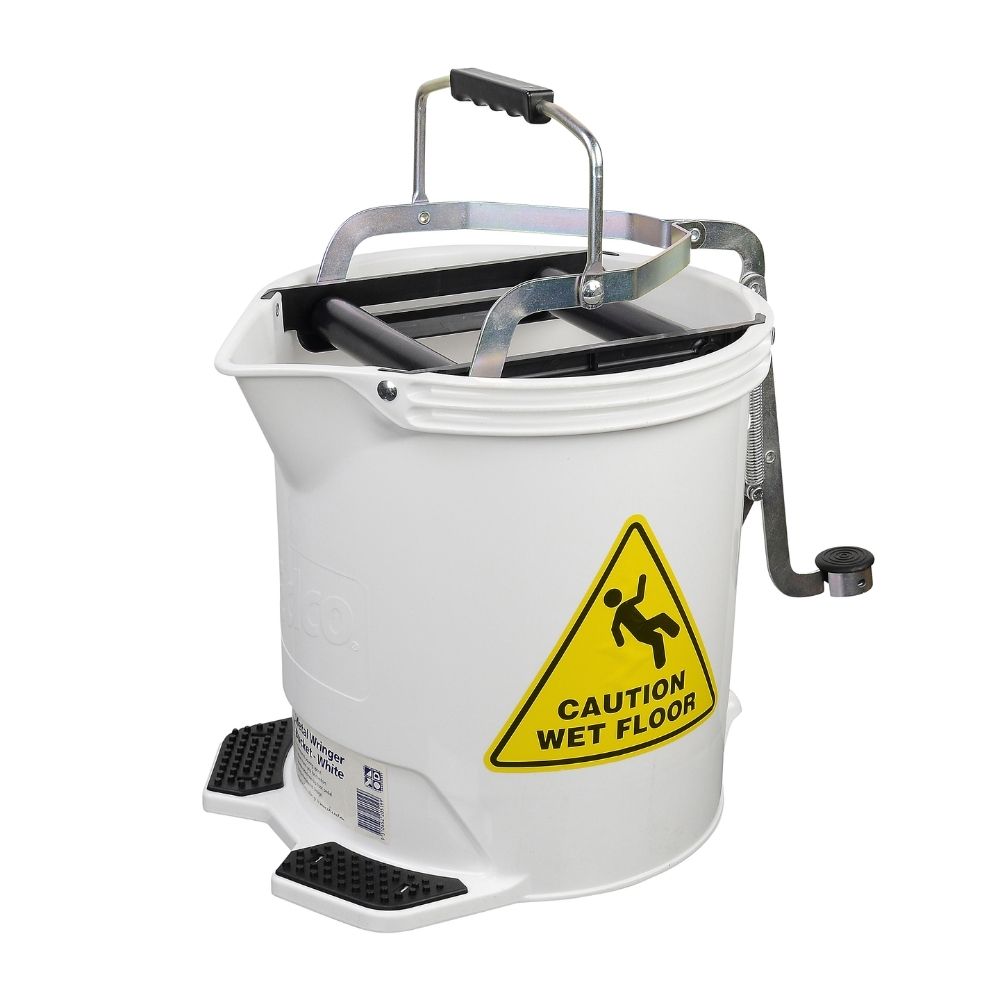 Edco Metal Wringer Bucket – Heavy Duty Mop & Bucket System