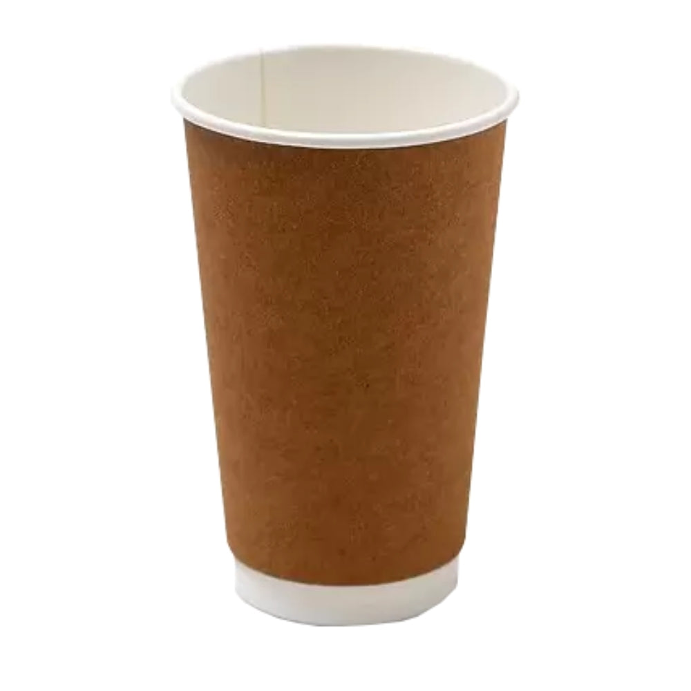 EJEco Double-Wall Kraft PE Paper Cup 16oz (Per box)