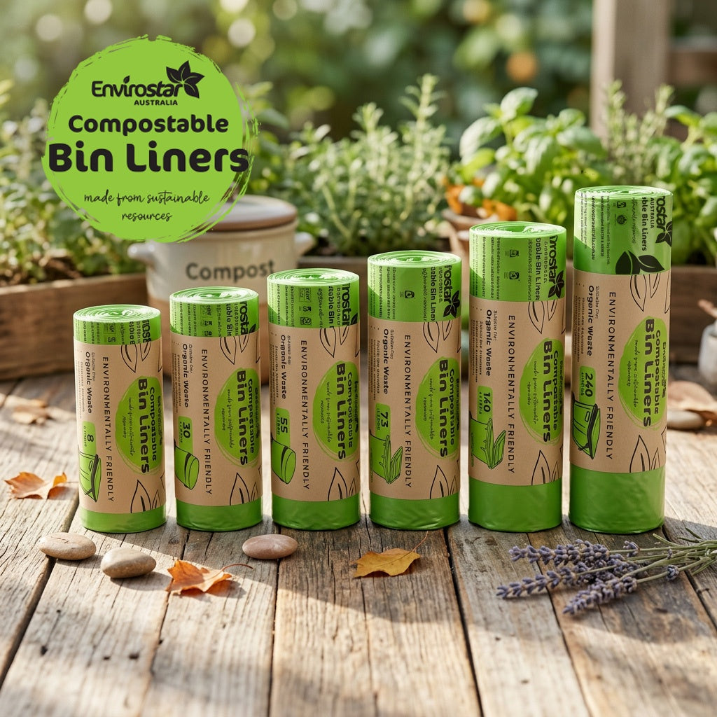 Envirostar Compostable Bin Liners 140L - 144 Liner CTN (12 Liner Roll)