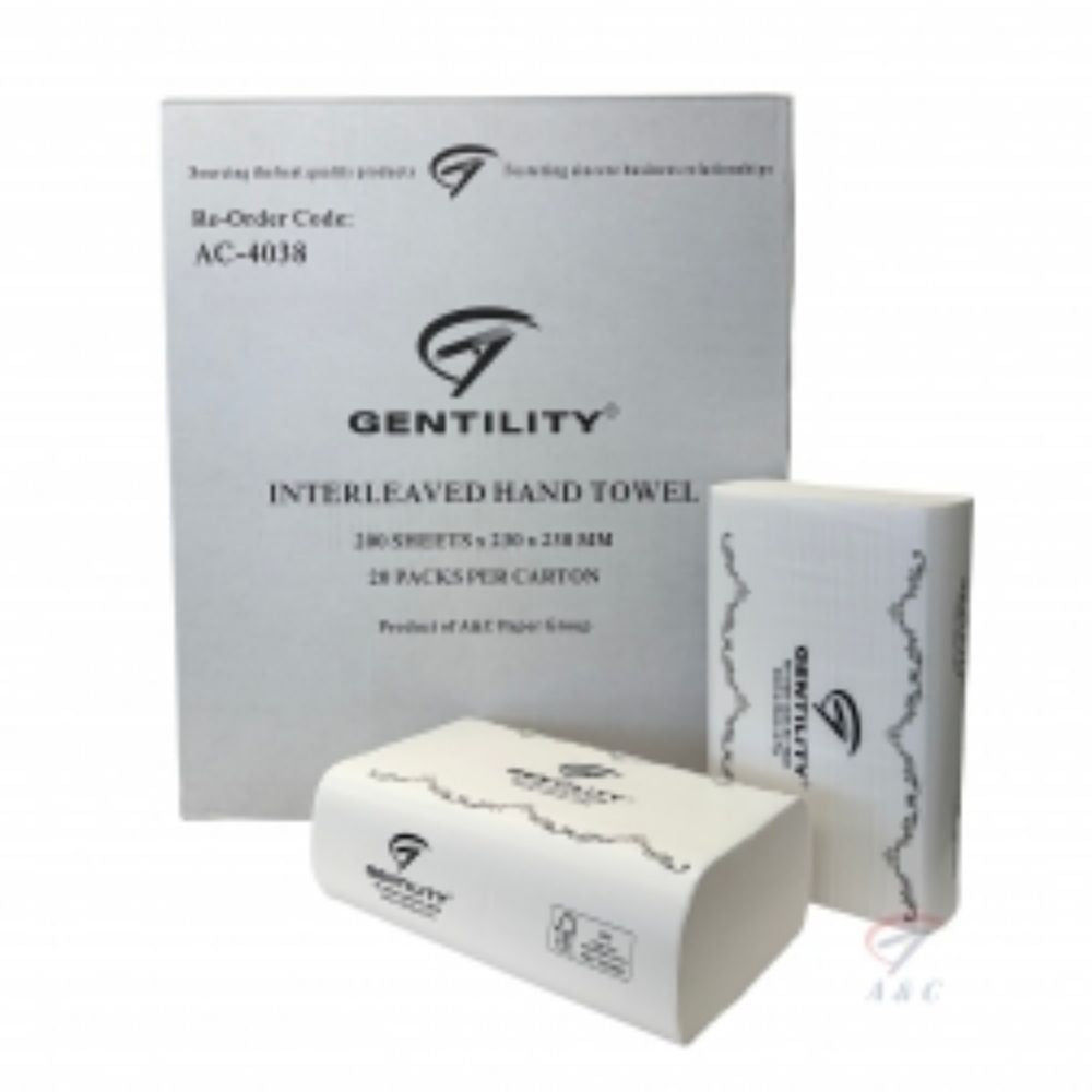 Gentility Slimline Hand Towel 2-Ply – 23 × 23 cm