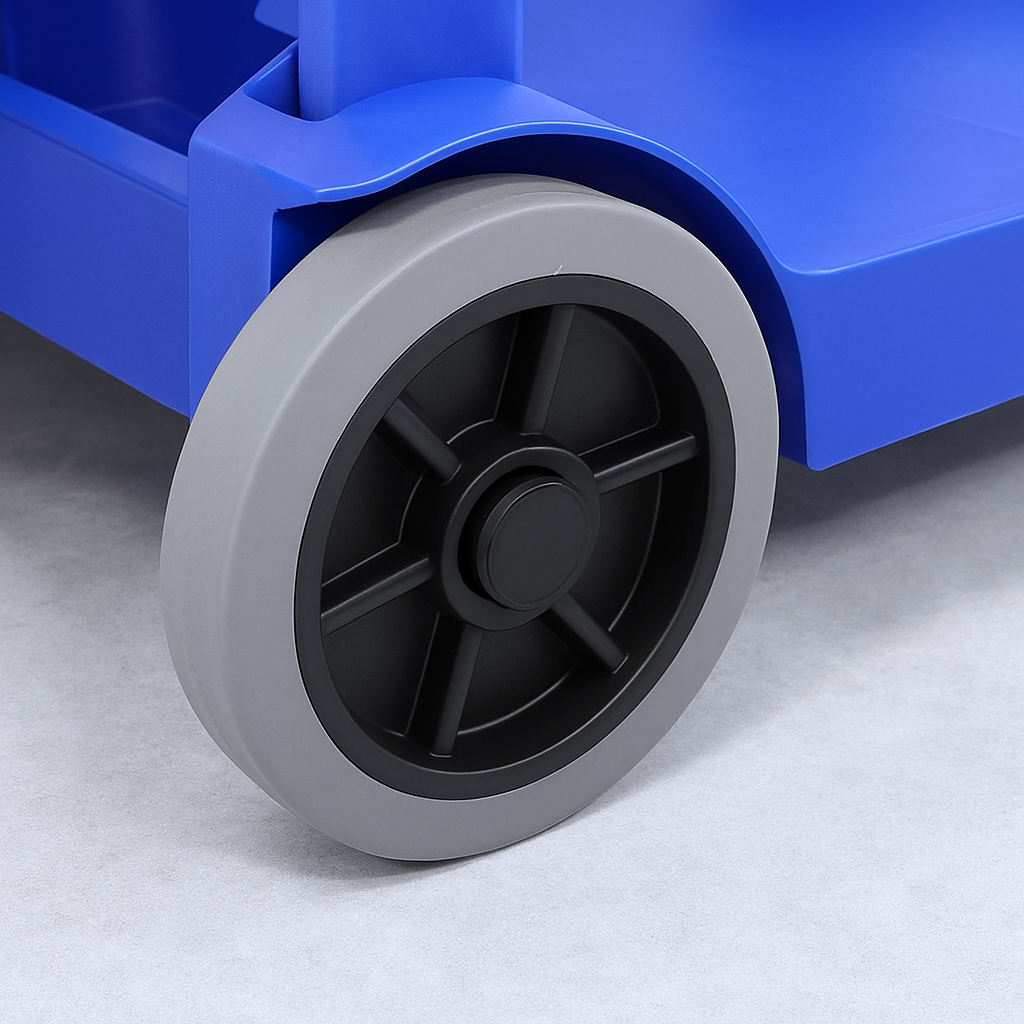 NAB Janitor Cart Rear Wheel with Heavy-Duty Fixed Caster