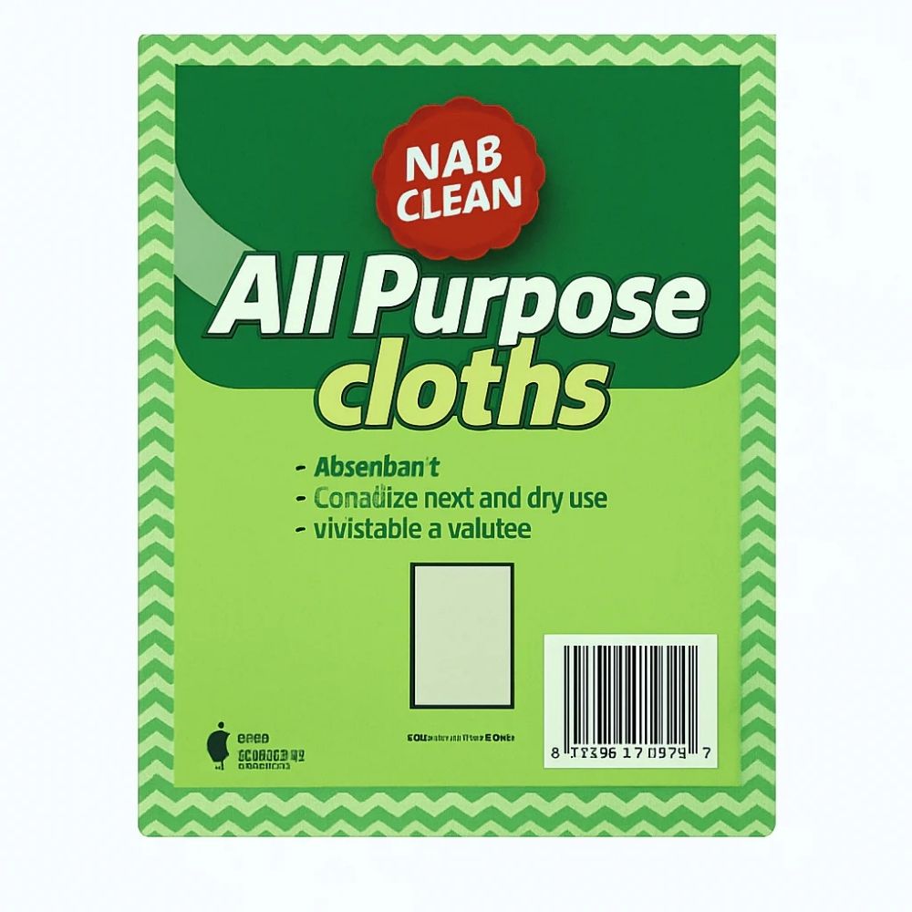 NAB Green All-Purpose Cleaning Cloths – 20 Pre-Cut Sheets