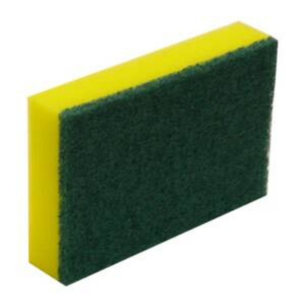 NAB Green & Yellow Sponge Scourer – 7.5 x 10cm