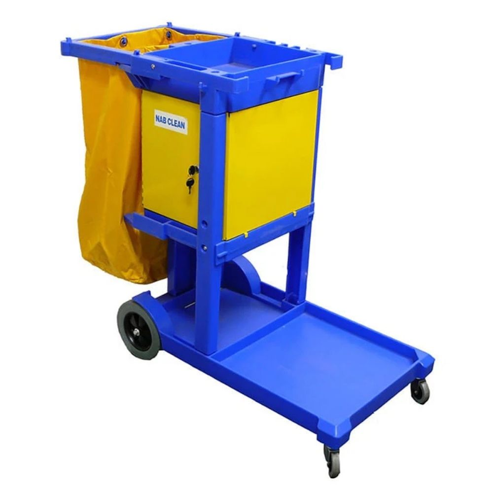 NAB Heavy-Duty All-Purpose Janitor Cart – Durable Cleaning Utility Cart