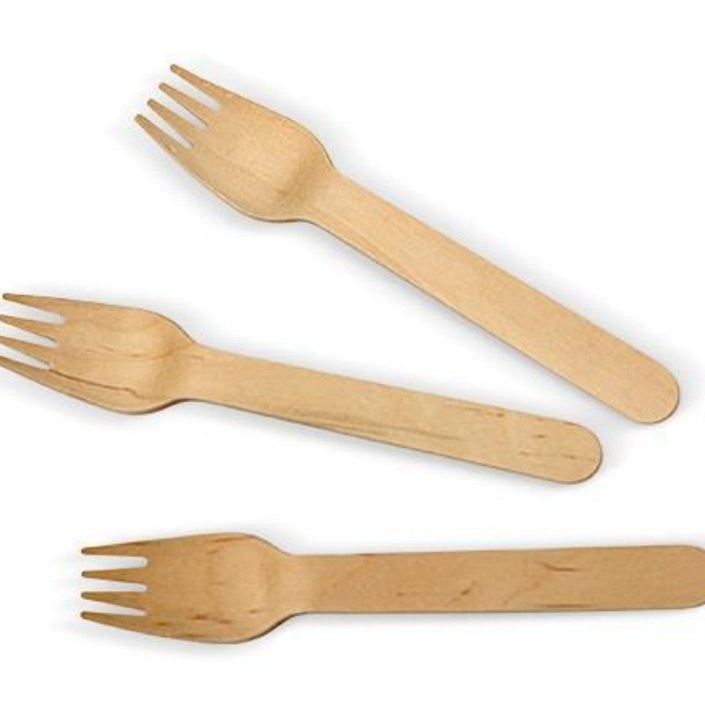 Wooden Fork 160mm Eco-Friendly Compostable Cutlery