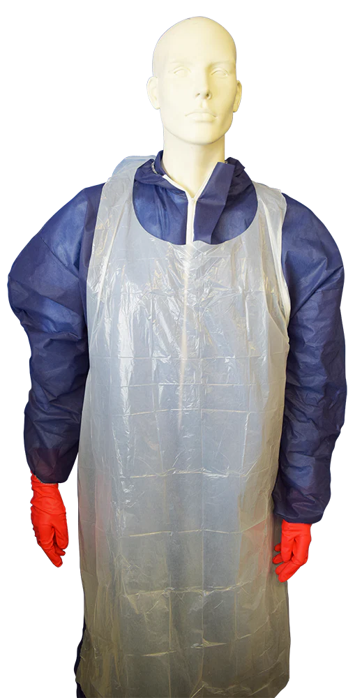 Mediflex Disposable White Apron for Protective PPE