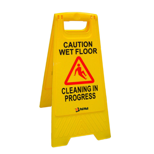 EDCO Contractor Cleaning In Progress Sign Yellow
