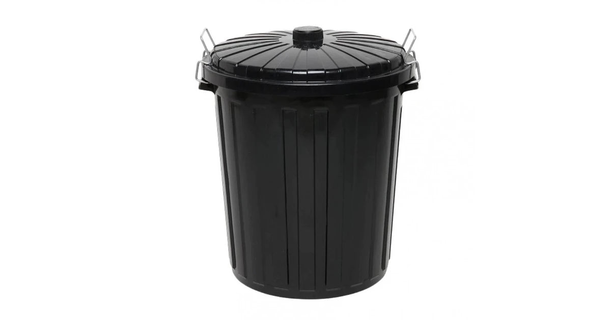 Edco 19198 Plastic Garbage Bin with Lid 73L Black