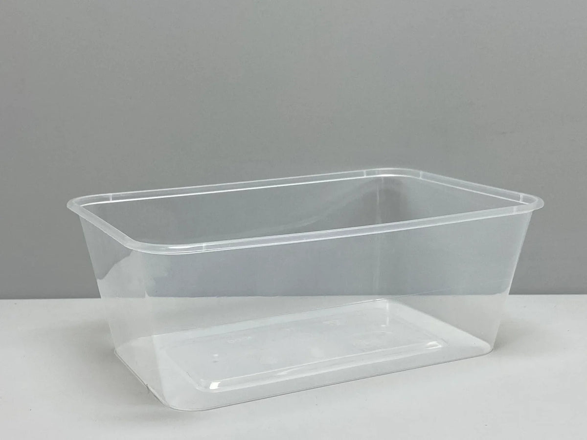 1000mL rectangular plastic food container base, food-graded and microwaveable, 500 pack