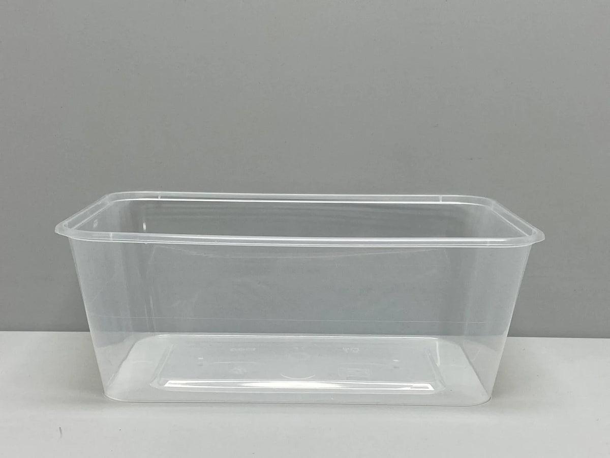 1000mL rectangular plastic food container base, food-graded and microwaveable, 500 pack