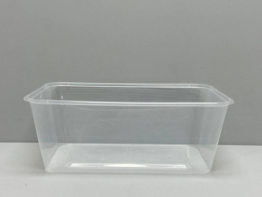 1000mL rectangular plastic food container base, food-graded and microwaveable, 500 pack