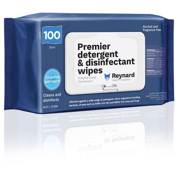Reynard Premier Detergent & Disinfectant wipes Softpack (RHS218)