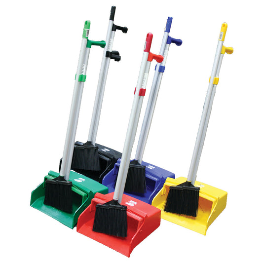 ELITE Commercial Lobby Dust Pan with Broom Set