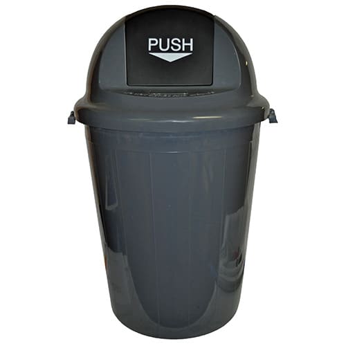 EDCO 19180 Bullet Bin – 60L Grey Easy flap & secure LID