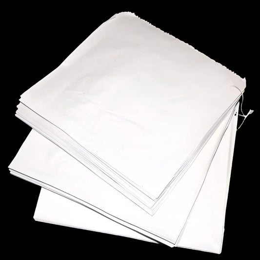 2W White Flat Bag 200x200mm – Food Grade Paper Bags (500pcs/pack)