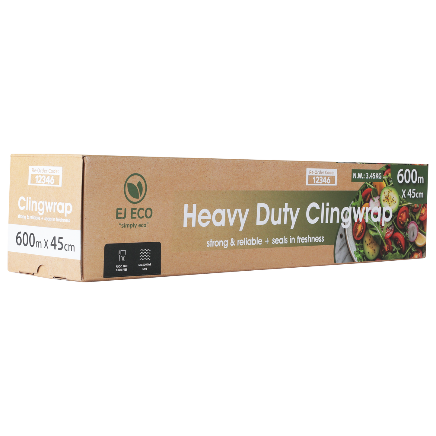 Cling Wrap – 45cm x 600m Commercial Food Grade Roll