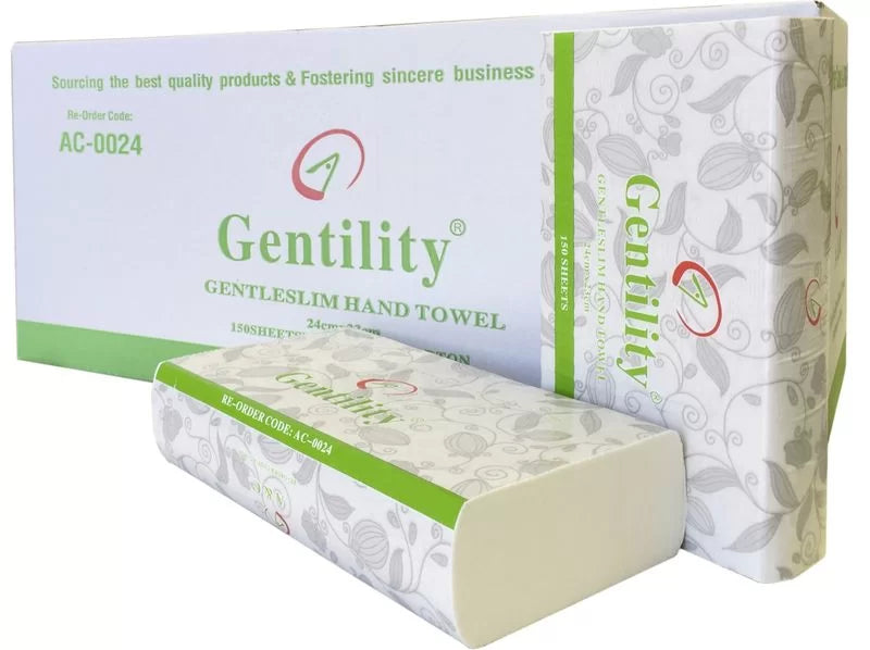 A&C Gentility Ultraslim Hand Towel TAD 24x23cm 2400 sheets