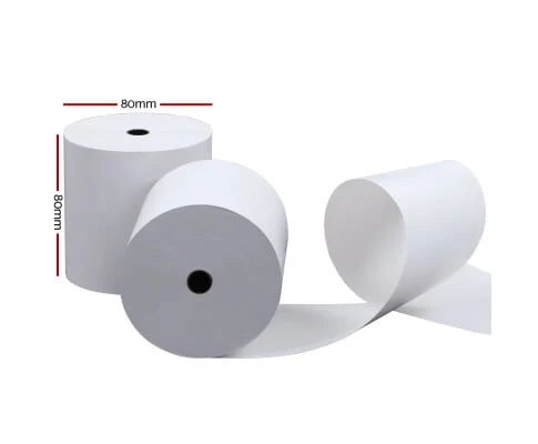 BPA Free 80x80mm Thermal Paper Rolls – 50 Rolls