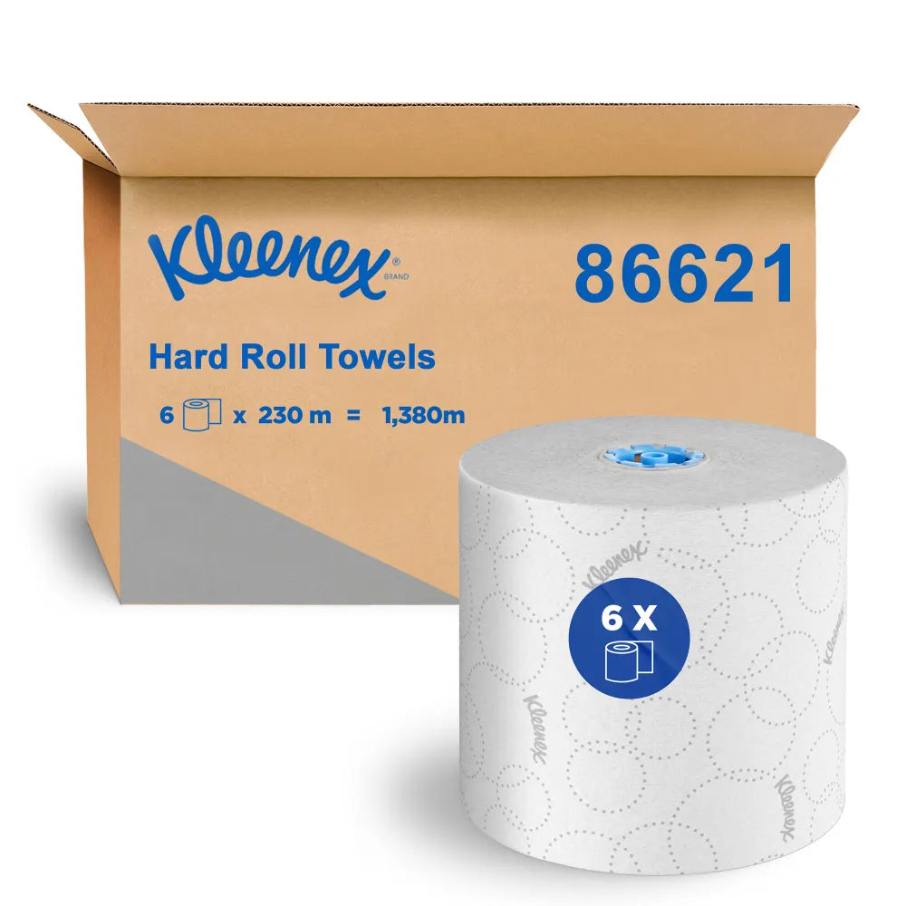 Kleenex Hard Roll Paper Towels AIRFLEX Technology (230m/Roll)