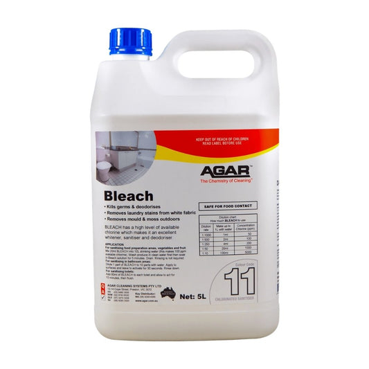 Agar Bleach  5L Chlorinated Sanitiser & Stain Remover