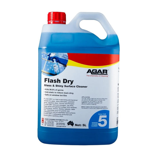 Agar Flash Dry 5L – High-Performance Glass & Shiny Surface Cleaner