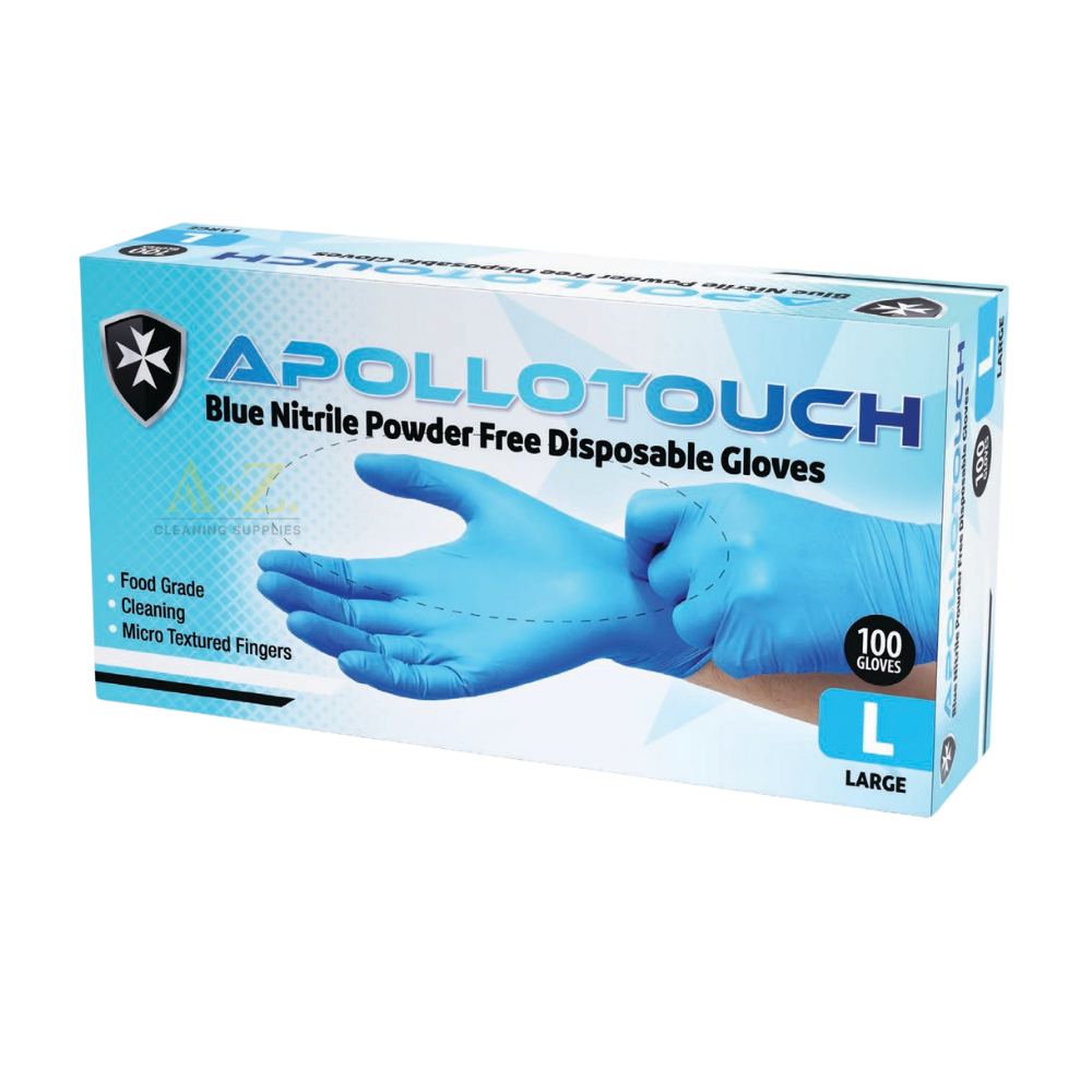 Apollotouch Blue Nitrile Powder Free Disposable Gloves per box **SALE**