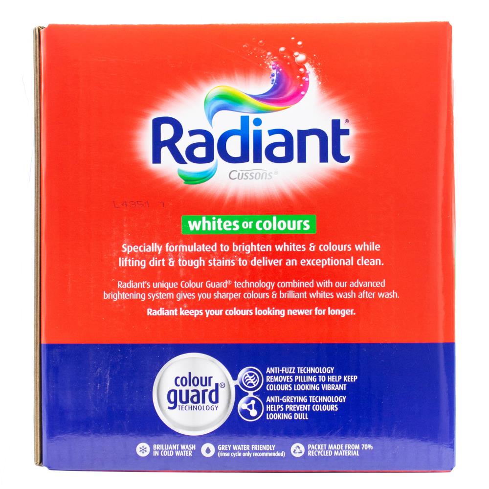 RADIANT 7kg Laundry Powder – Brightens Whites & Colours (Front & Top Loader)