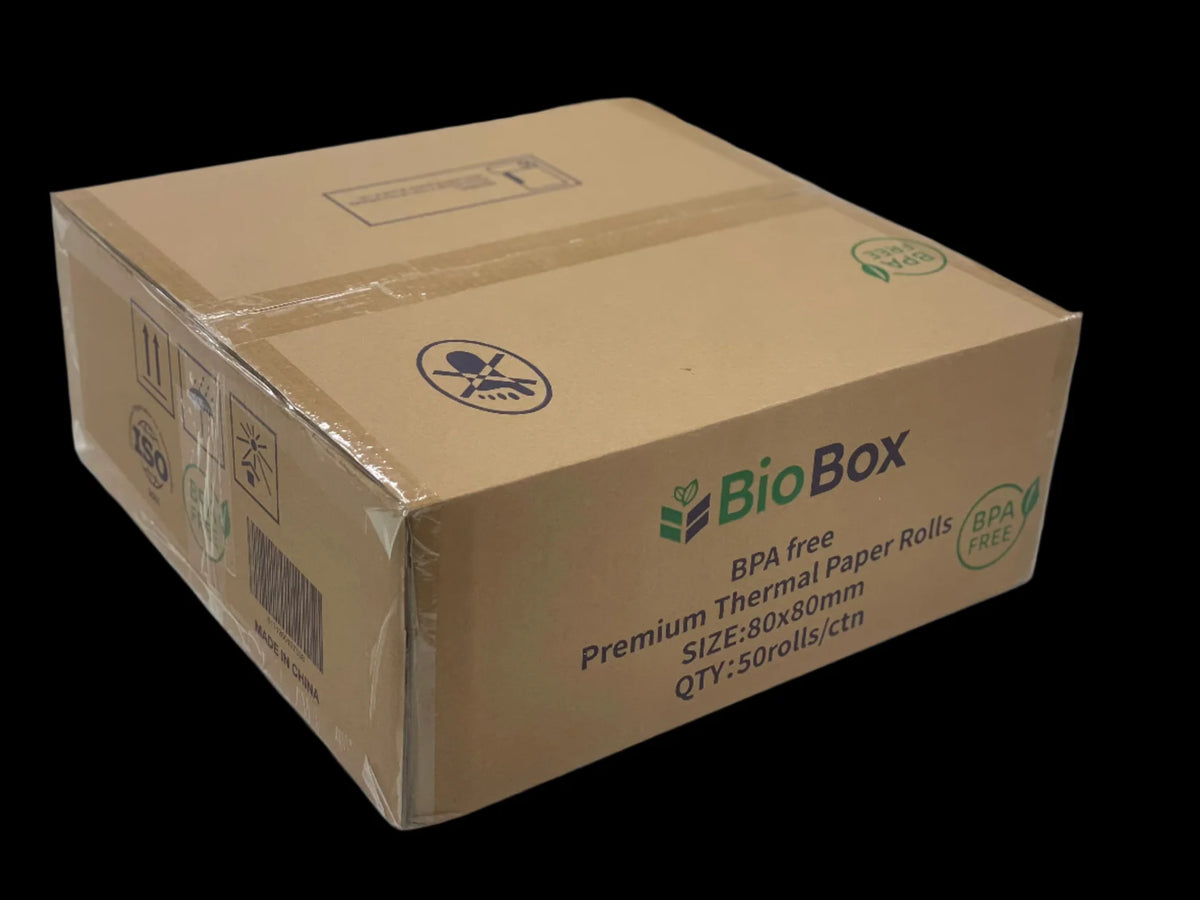 BPA Free 80x80mm Thermal Paper Rolls – 50 Rolls