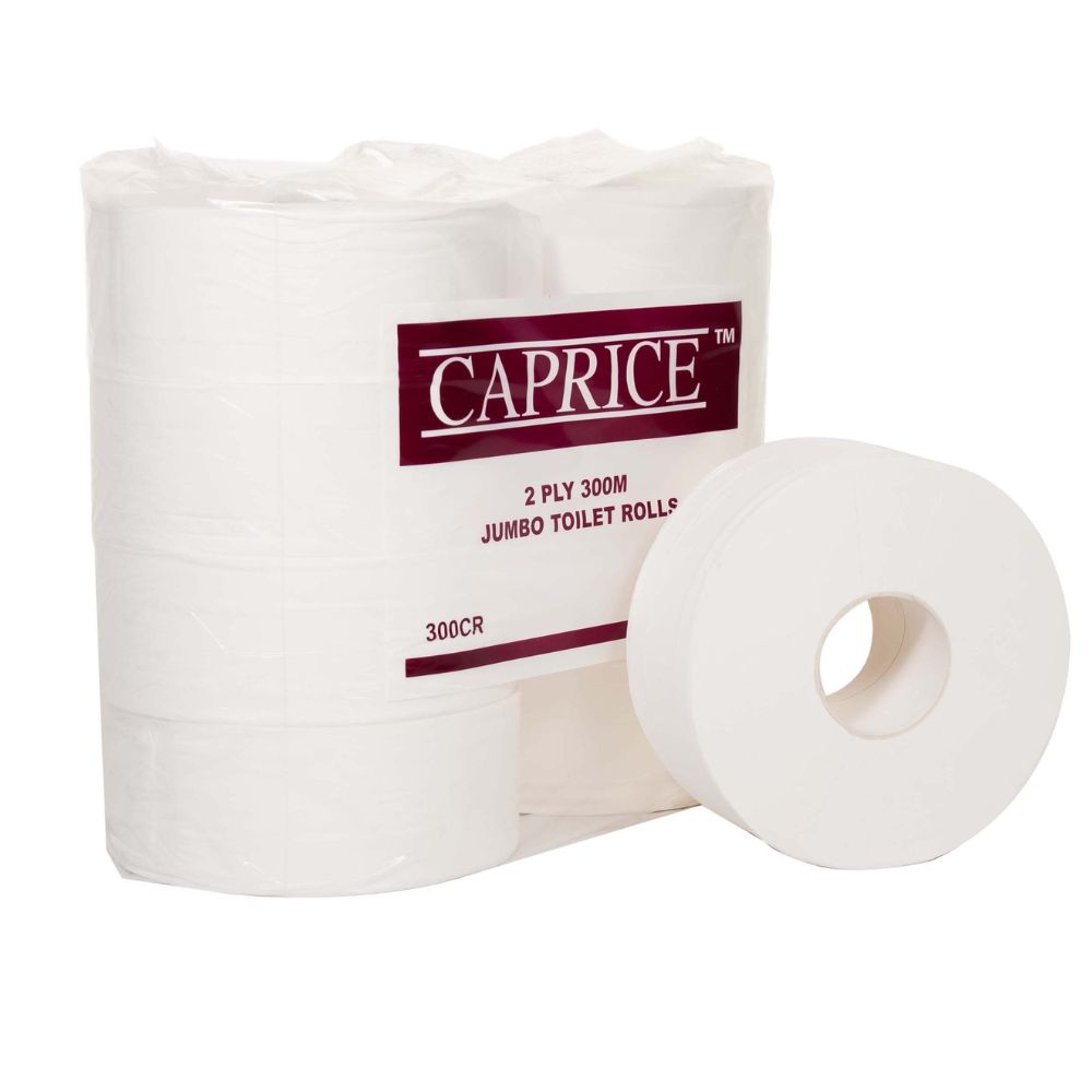 Caprice Jumbo Toilet Roll – 2-Ply, 300 Metre