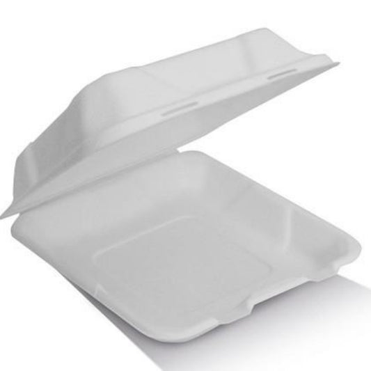 Clamshell Sugarcane 9-inch Takeaway Container