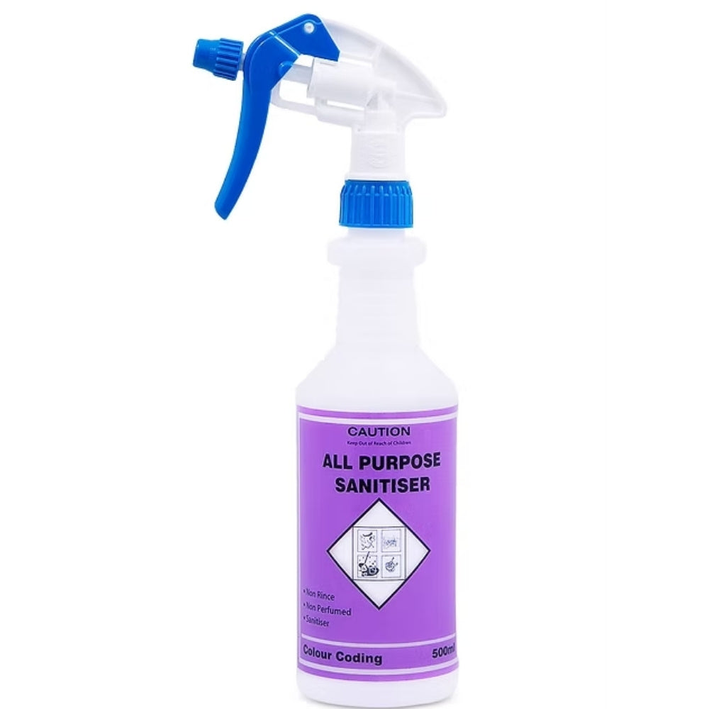 Clean Plus Colour Coded 500mL Bottle – All Purpose Sanitiser  Empty Packaging