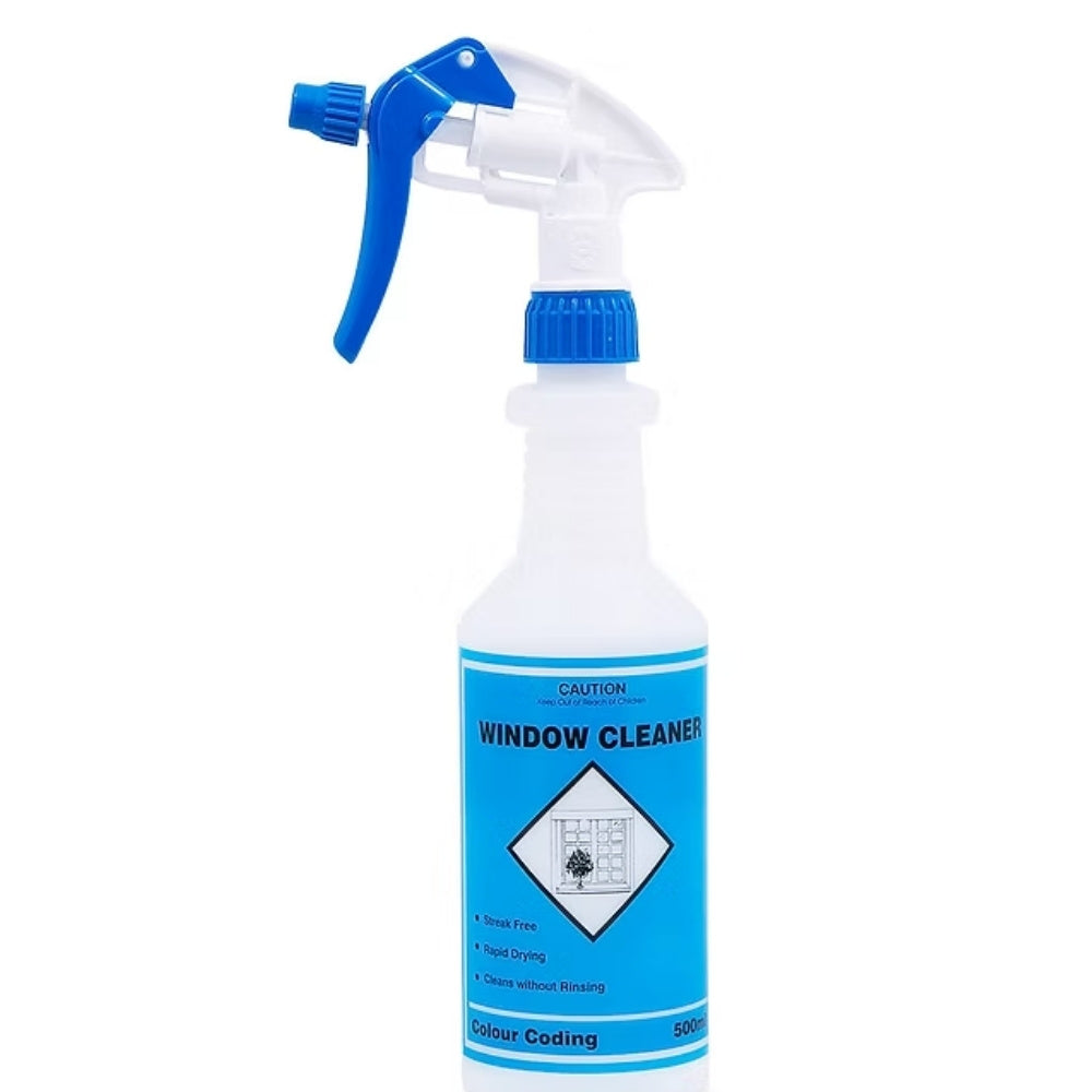 Clean Plus Colour Coded 500mL Bottle – Window Cleaner Empty Packaging