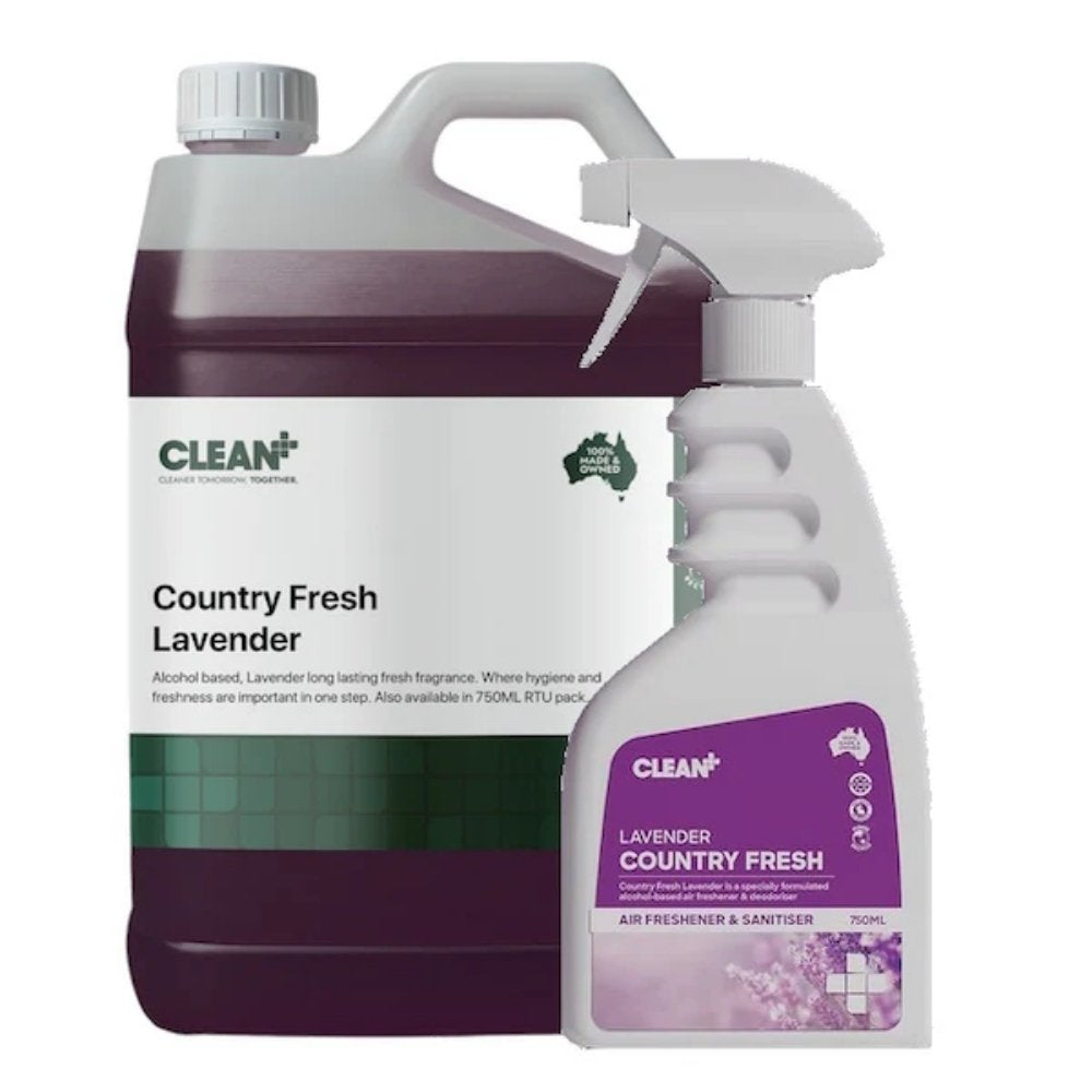 Clean Plus Country Fresh Lavender Air Freshener & Sanitiser  Alcohol Base