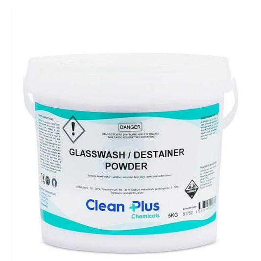 Clean Plus Glass Washing / Destainer Powder  5kg
