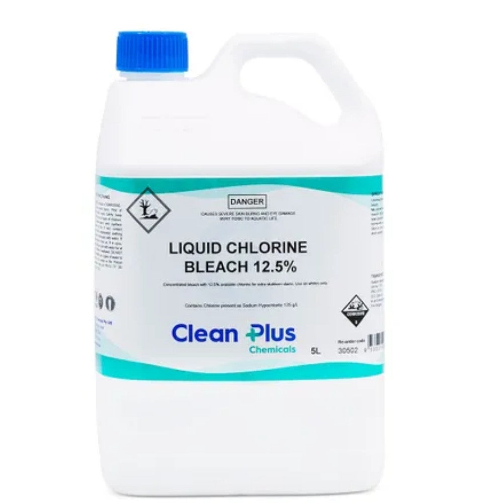 Clean Plus Liquid Chlorine Bleach 12.5%  Heavy-Duty Sanitiser