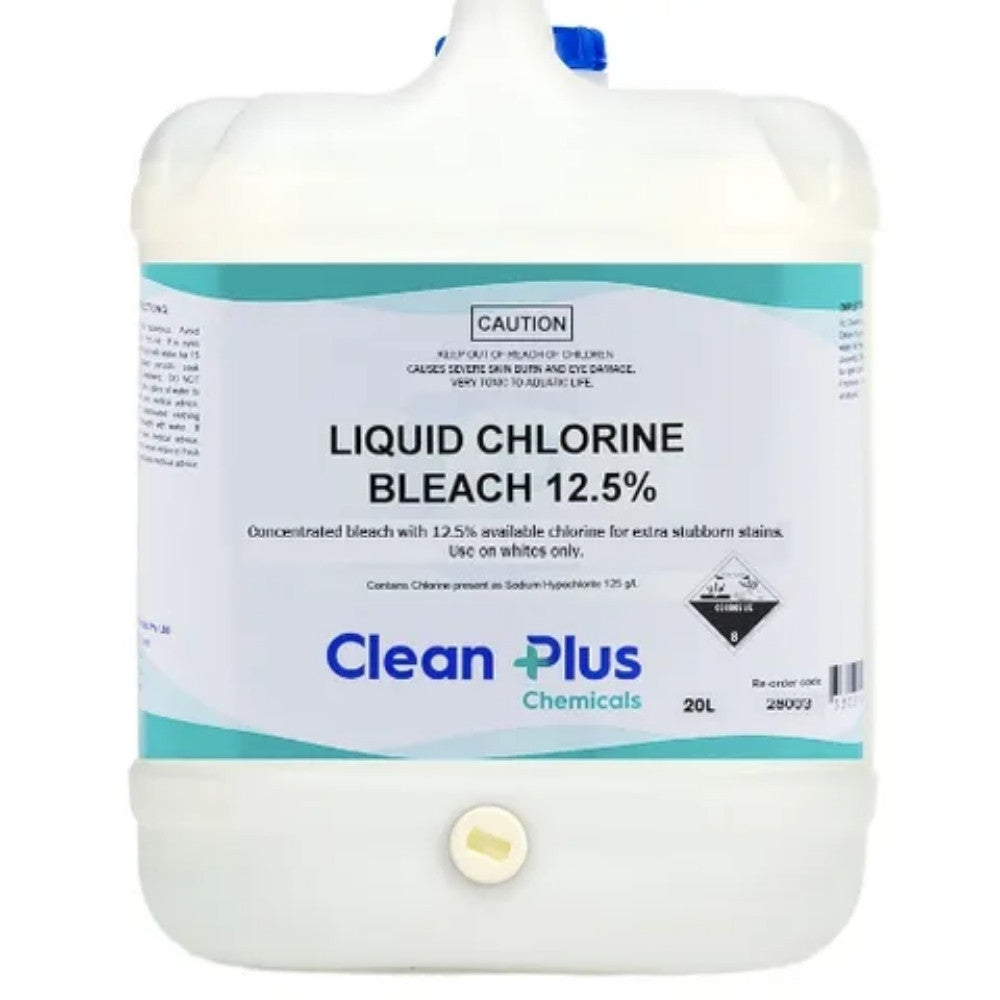Clean Plus Liquid Chlorine Bleach 12.5%  Heavy-Duty Sanitiser