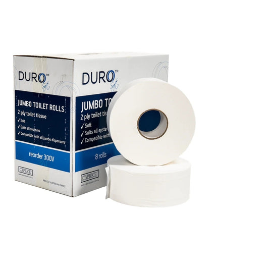 Duro Jumbo 2-Ply Toilet Paper Roll – 300m